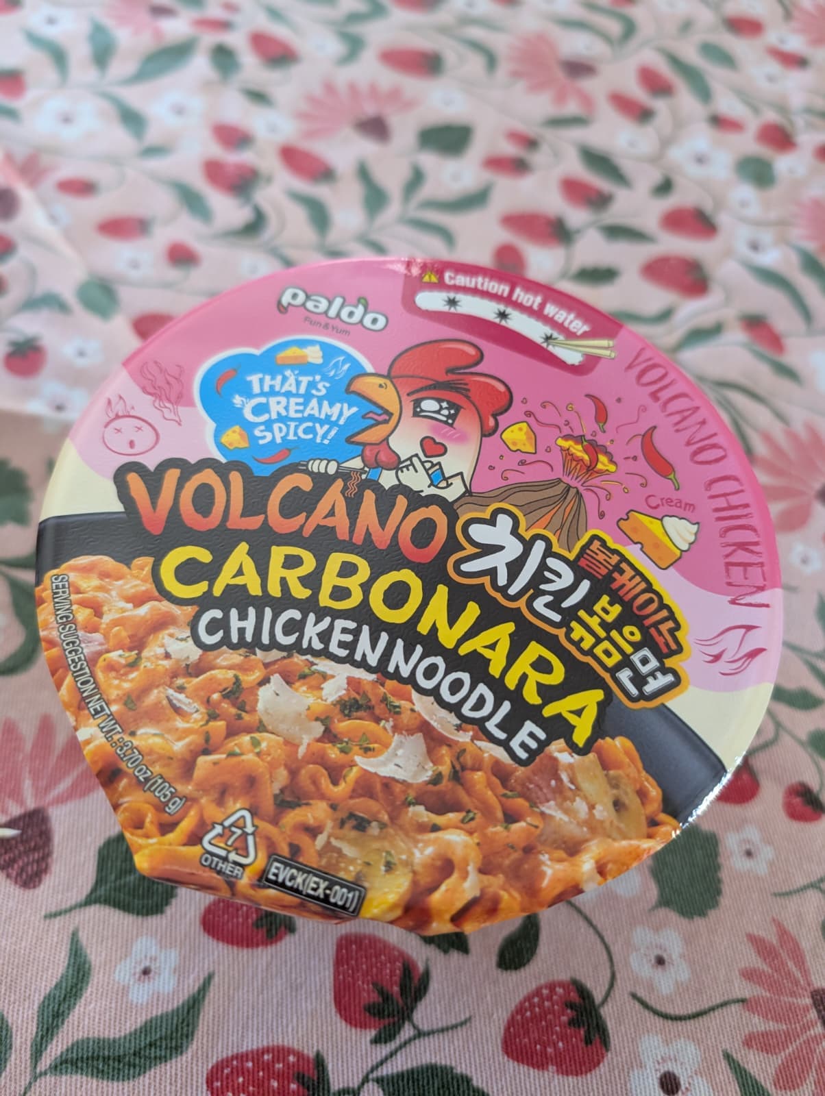 Paldo Volcano Carbonara Chicken Noodle